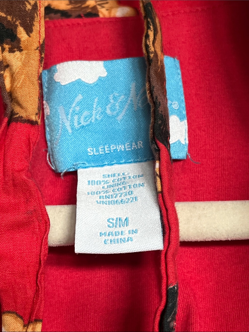 Nick & Nora x Milk-Bone Dog Face Print Red Cotton Robe Women’s Small - Picture 2 of 9